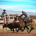 On it Cowgirl Roping
